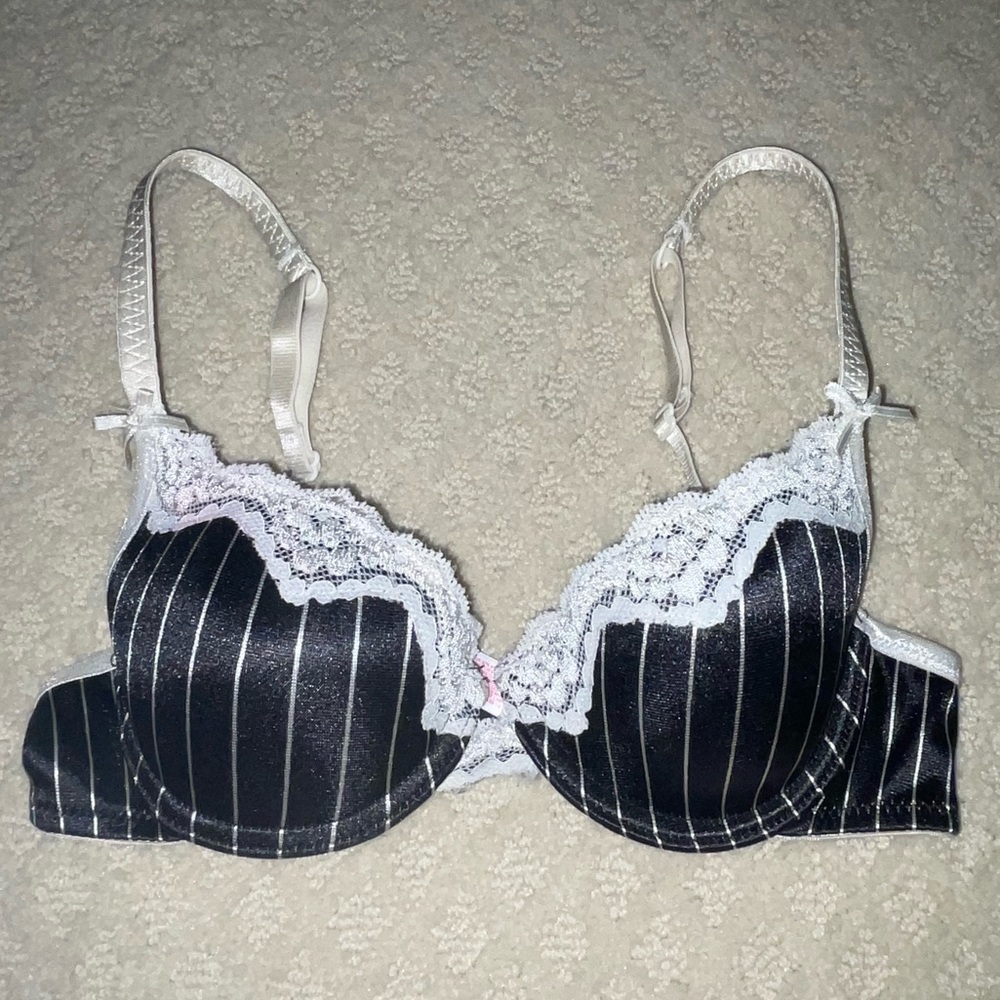 Candies Black White Lace Bra 34A 🛒